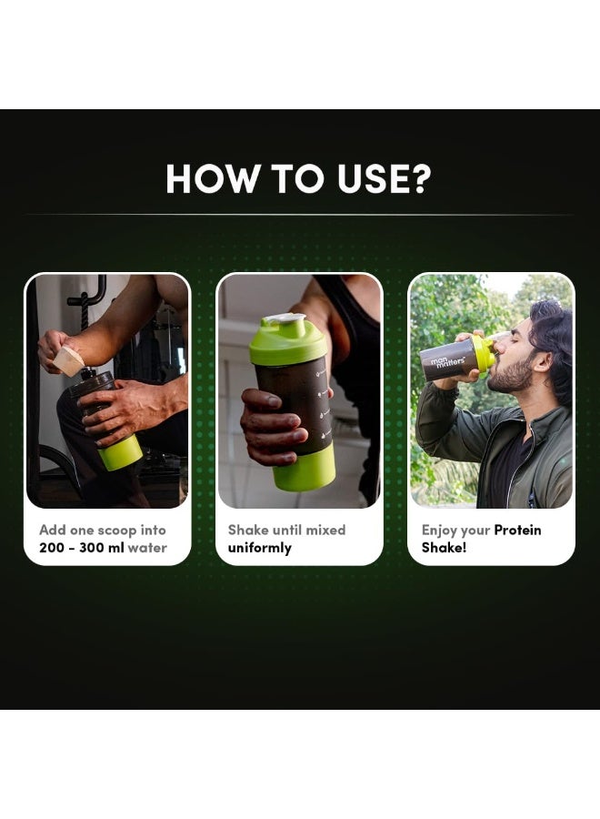 Man Matters VEGAIN Plant Protein Powder for Men | 100% Vegetarian | Made with Pea, Brown Rice, Moong Bean and Whole Algae | Gluten Free, Dairy Free & Soy Free | 500 grams - Image 4
